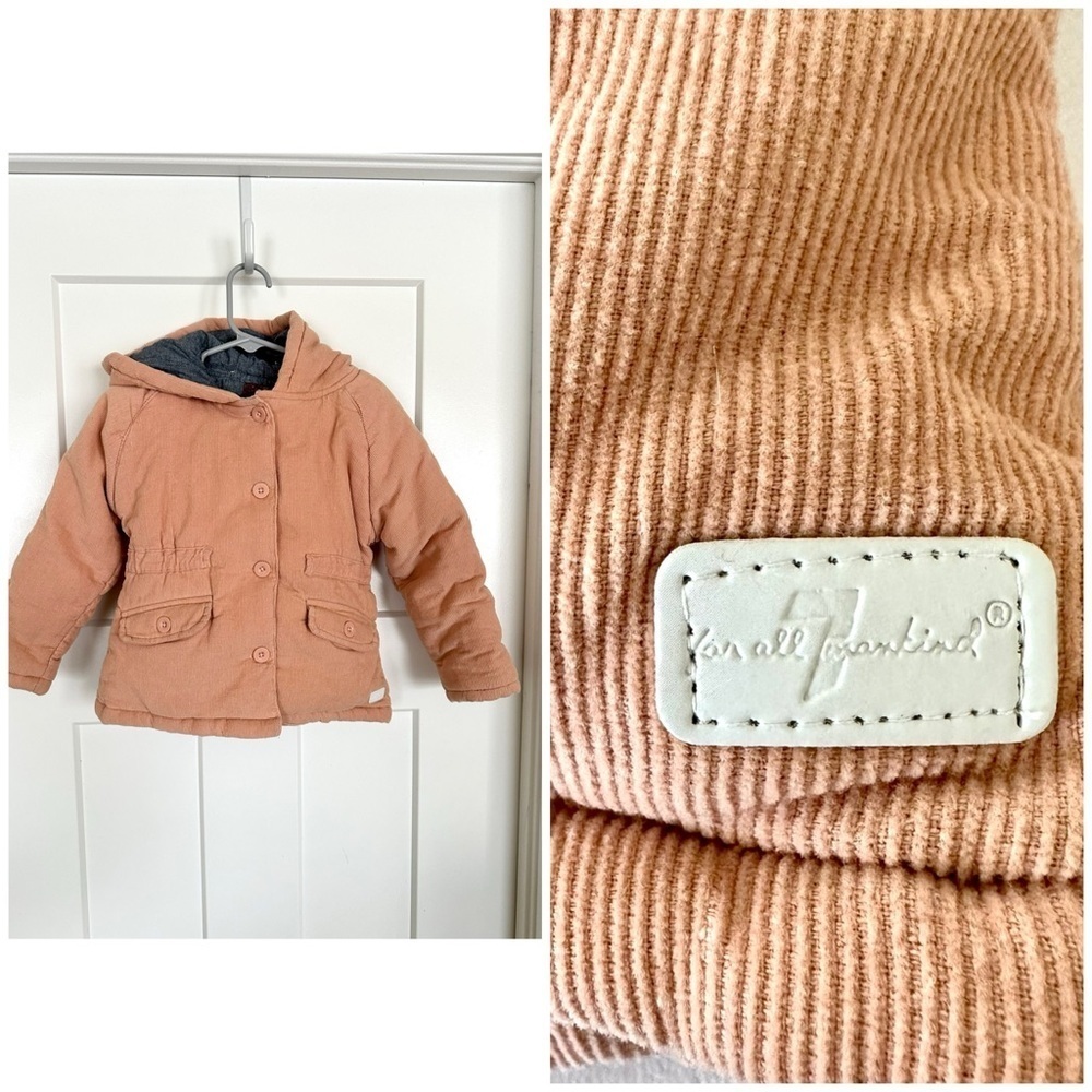 7 For All Mankind Pink and Gray Puffer Jackets - Picture 3 of 4